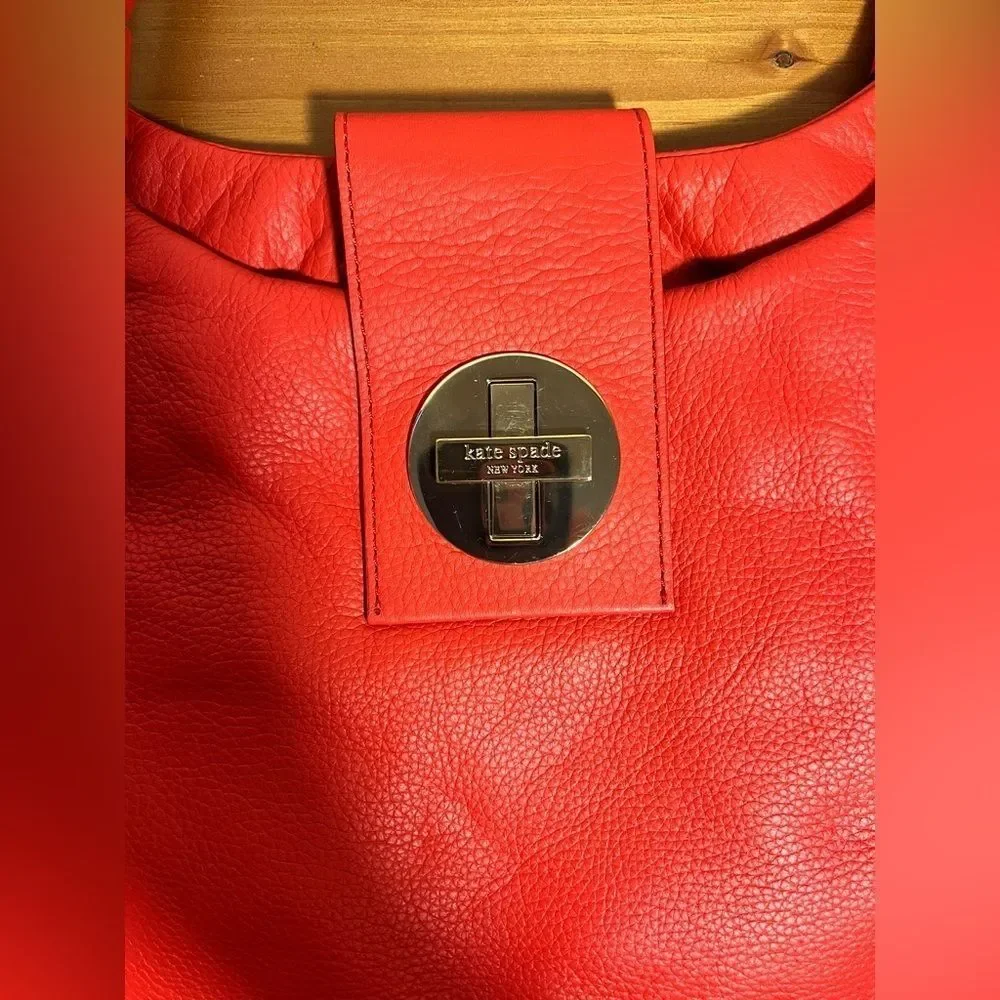 NEW red Kate Spade handbag satchel in soft leather BEXLEY STEVIE